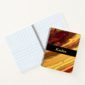 Burgundy en Gold Marble Notitieboek (Binnen)