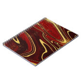 Burgundy en Gold Marble Notitieboek (Linkerzijde)