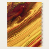 Burgundy en Gold Marble Planner (Achterkant)