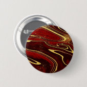 Burgundy en Gold Marble Ronde Button 5,7 Cm (Voorkant /achterkant)