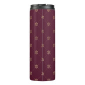 Burgundy en Gold Paris Gemstone Monogram Thermosbeker (Achterkant)
