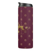 Burgundy en Gold Paris Gemstone Monogram Thermosbeker (Geroteerd rechts)