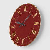 Burgundy en Gold  Roman Numeral Grote Klok (Hoek)
