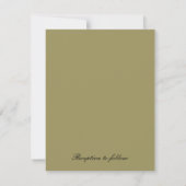 Burgundy en Gold Wedding Invitation Kaart (Achterkant)