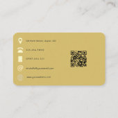 Burgundy en goud geode agaatsteen QR-code Visitekaartje (Achterkant)