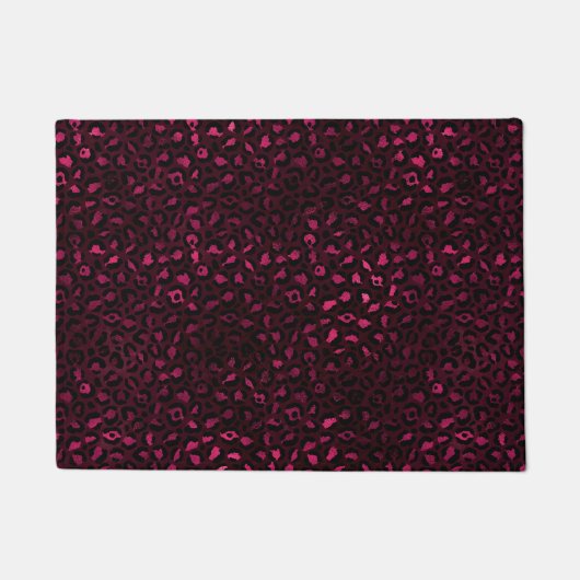 Burgundy en Goud Luipaard Serie Design 3 Deurmat (Voorkant)