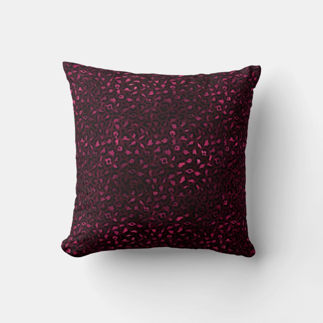 Burgundy en Goud Luipaard Serie Design 3 Kussen (Voorkant)