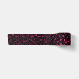 Burgundy en Goud Luipaard Serie Design 3 Satijnen Lint