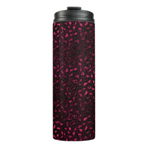Burgundy en Goud Luipaard Serie Design 3 Thermosbeker