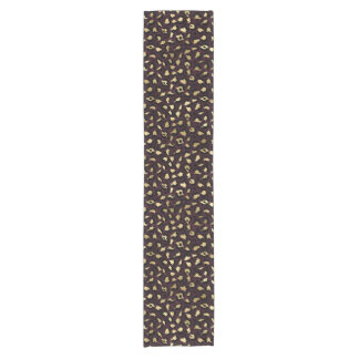 Burgundy en Goud Luipaard Serie Design 8 Korte Tafelloper