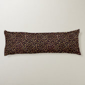 Burgundy en Goud Luipaard Serie Design 8 Lichaamskussen (Achterkant)