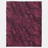 Burgundy en Goud Luipaard Serie Design 9 Fleece Deken (Voorkant)