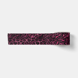 Burgundy en Goud Luipaard Serie Design 9 Satijnen Lint
