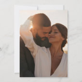 Burgundy en Goud Monogram Foto Bruiloft Save The Date (Achterkant)