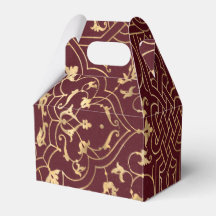 Burgundy en goud vintage damast