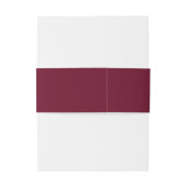 Burgundy En Gouden Script Hart Trouw Uitnodigingen Wikkel (Achterkant Voorbeeld)