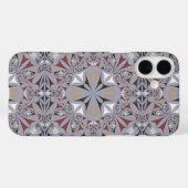 Burgundy en Gray Elegant Pattern Case-Mate iPhone Case (Achterkant (horizontaal))