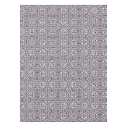 Burgundy en Gray Elegant Pattern Tafelkleed (Voorkant)