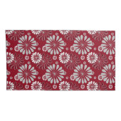 Burgundy en Gray Floral Pattern Kussensloop (Achterkant-Rechts)