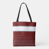 Burgundy en Gray Monogram Tote Bag (Achterkant)