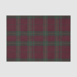 Burgundy en groen geruit tartan tissuepapier