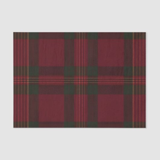 Burgundy en groen geruit tissuepapier (Voorkant)