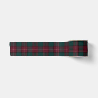 Burgundy en groene tartan lint