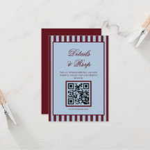 Burgundy en Ijsblauw oude geld bruiloft rsvp