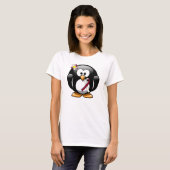 Burgundy en Ivory Ribbon Penguin T-shirt (Voorkant volledig)