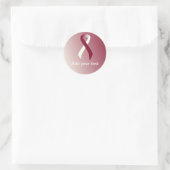 Burgundy en Ivory Ribbon Support Awareness Ronde Sticker (Tas)