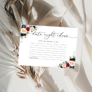 Burgundy en Navy Uitgaansideeënkaart