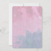 Burgundy en Navy Waterverf Wedding Invitation Kaart (Achterkant)