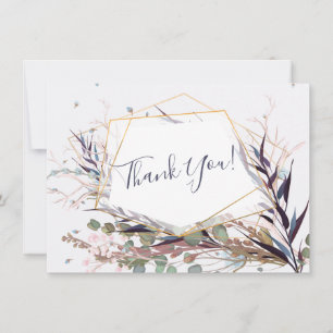 Burgundy en Pink Wild Flowers Hartelijk dank