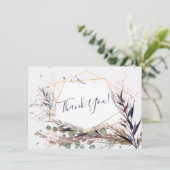 Burgundy en Pink Wild Flowers Hartelijk dank (Staand voorkant)