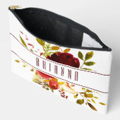 Burgundy en rode rozen gepersonaliseerd etui (Open)