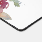 Burgundy en roze waterverf, gepersonaliseerd bureaumat (Hoek)