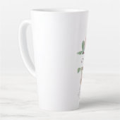 Burgundy en roze waterverf, gepersonaliseerd latte mok (Linkerhoek)