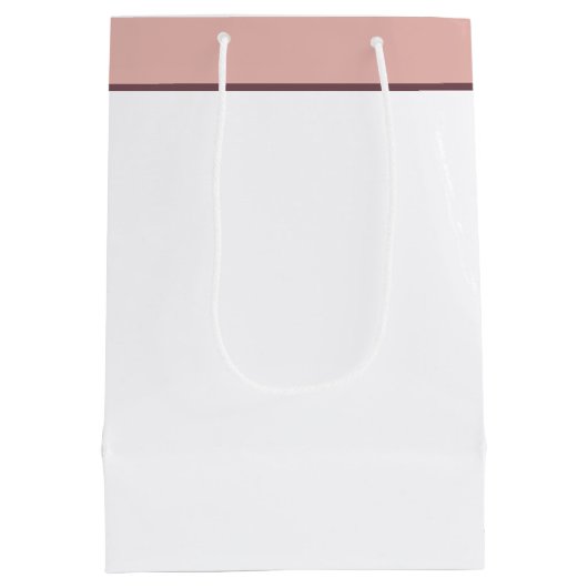 Burgundy en roze waterverf, gepersonaliseerd medium cadeauzakje (Achterkant)