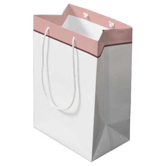 Burgundy en roze waterverf, gepersonaliseerd medium cadeauzakje (Achterkant Gekanteld)
