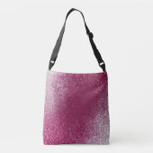 Burgundy en Silver Glitter Crossbody Tas (Achterkant)