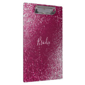 Burgundy en Silver Glitter Klembord (Rechts)