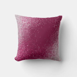 Burgundy en Silver Glitter Kussen