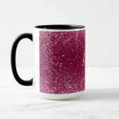 Burgundy en Silver Glitter Mok (Links)