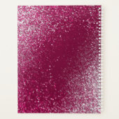 Burgundy en Silver Glitter Planner (Achterkant)