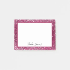 Burgundy en Silver Glitter Post-it® Notes