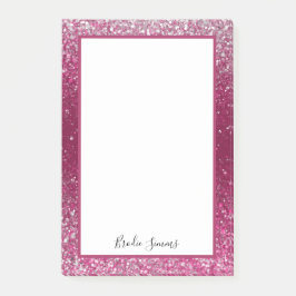 Burgundy en Silver Glitter Post-it® Notes