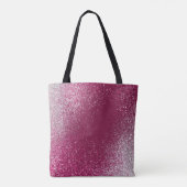 Burgundy en Silver Glitter Tote Bag (Achterkant)