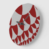 Burgundy en Silver Scales Grote Klok (Hoek)