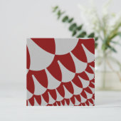 Burgundy en Silver Scales Kaart (Staand voorkant)