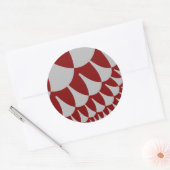 Burgundy en Silver Scales Ronde Sticker (Envelop)